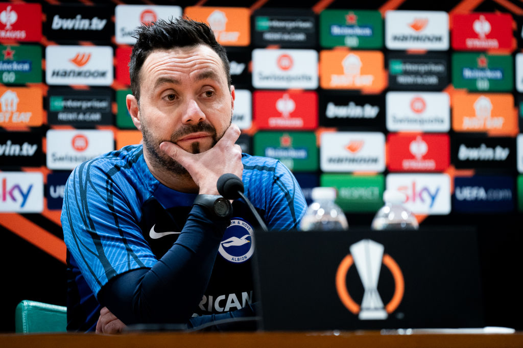 Brighton & Hove Albion Press Conference And Training Session