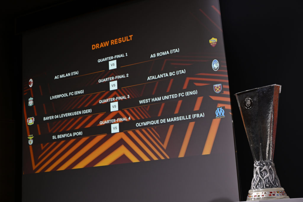 UEFA Europa League 2023/24 Quarter-finals And Semi-finals Draw