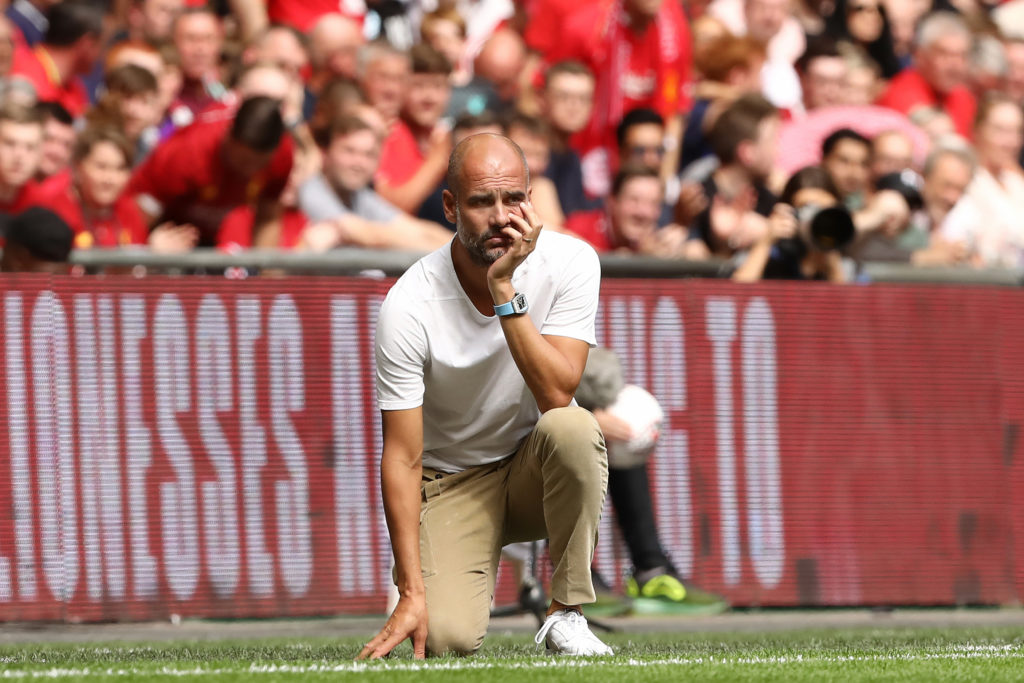 Manager of Manchester City, Pep Guardiola is seen during the